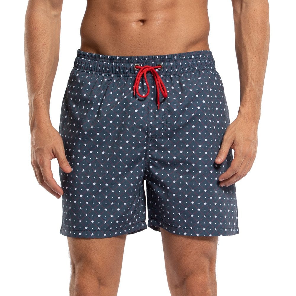 Yukaichen Men'S Swim Trunks Quick Dry Beach Shorts with Mesh Lining Coconuttree 30