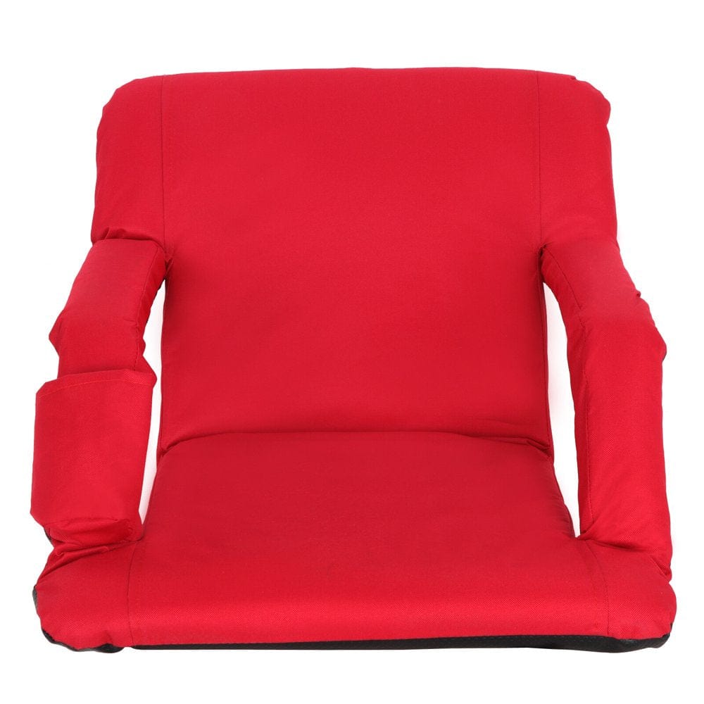 Zensports 2 Pack 5 Reclining Folding Stadium Seat Bleacher Chair Red