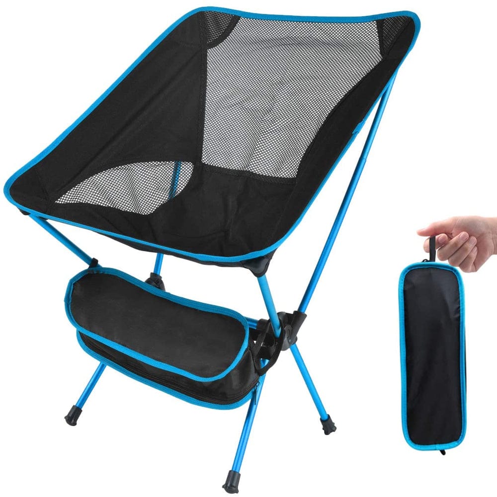 ZYH 2 Pack Lightweight Small Folding Camping Chair Ultralight Backpacking Chair Beach Hiking Chair with Carry Bag